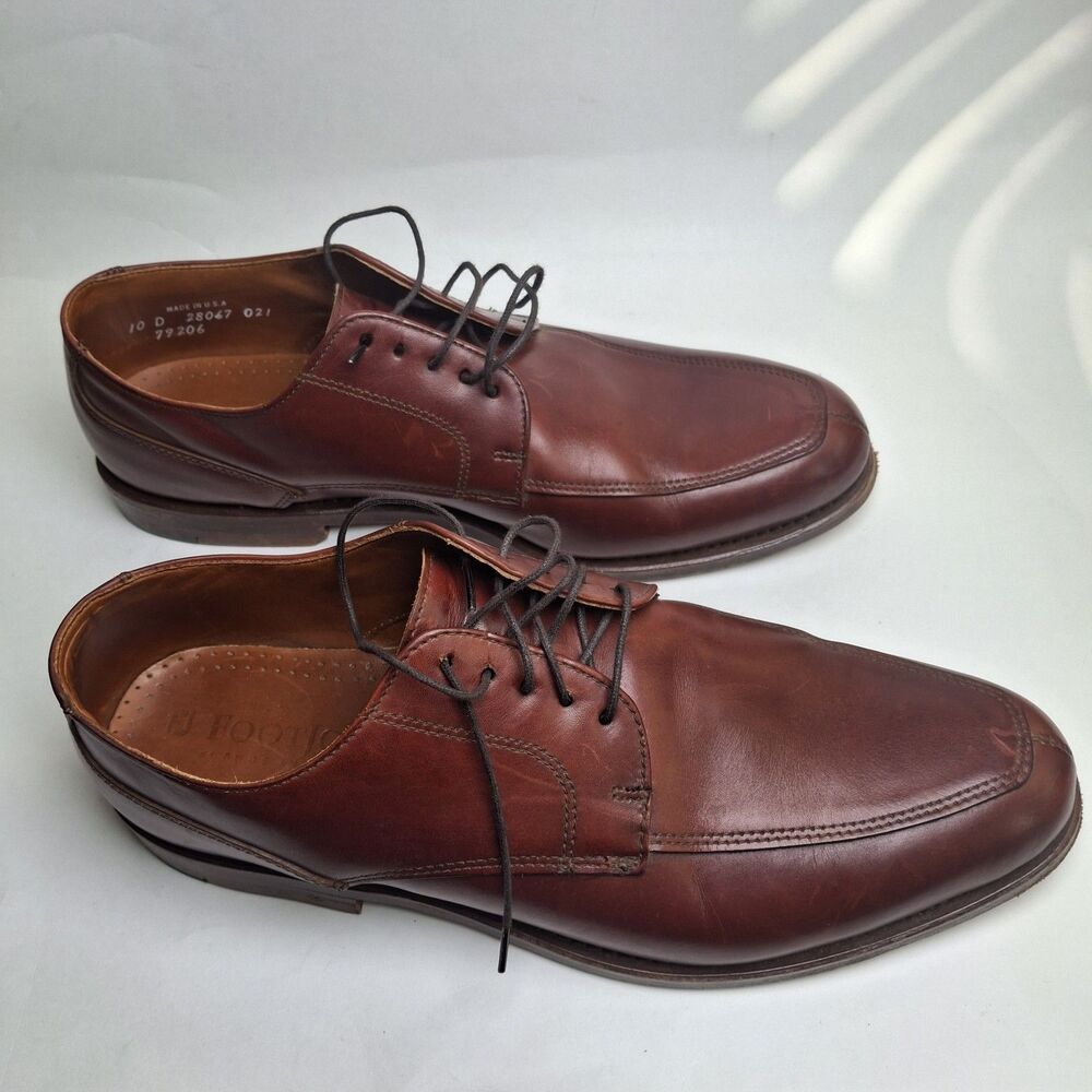 Footjoy Golf Classic Leather Oxford Derbys Dress Shoe Men US 10D Brown 79206 USA